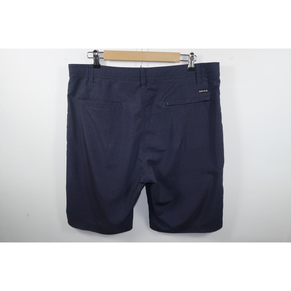 Da Hui Board Shorts Black Blue Plaid Houndstooth Hawaiian Surf Swim Trunks 38 - Picture 5 of 8